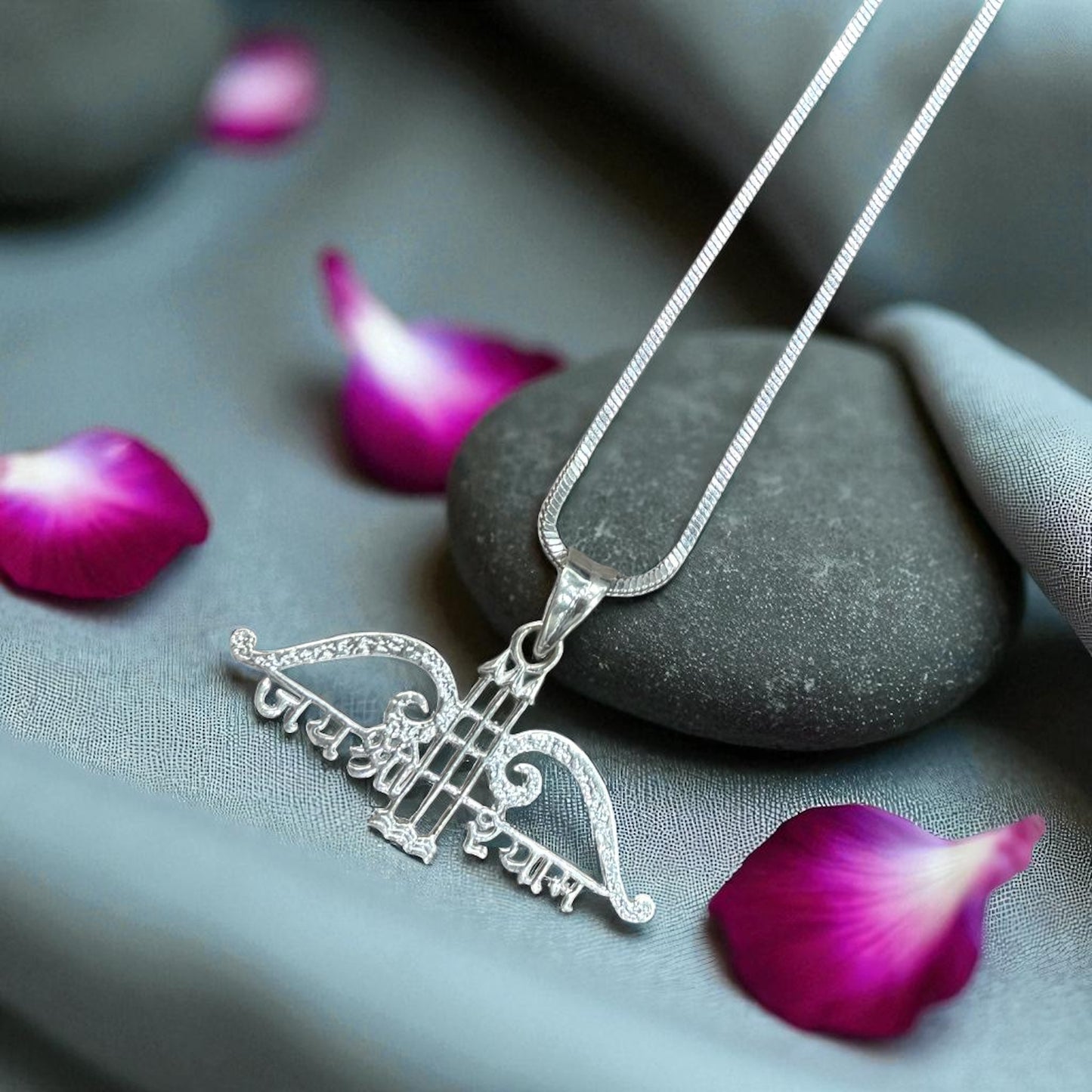 Pure Silver Khatu Shyam Dhanush Locket