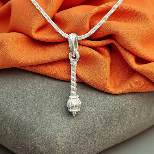 Pure Silver Hanuman Ji Gada Locket