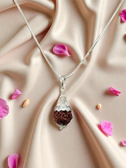 Pure Silver Shiva Rudraksha Locket