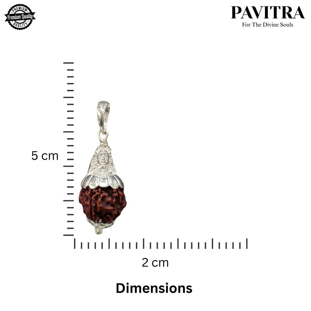 925 Pure Silver Shiva Rudraksha Locket