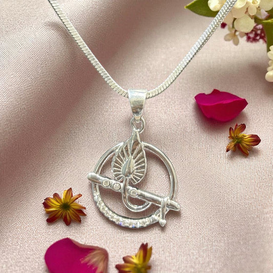 925 Pure Silver Krishna Flute Locket
