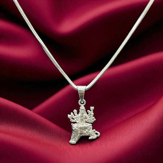 925 Pure Silver Durga Ji Locket