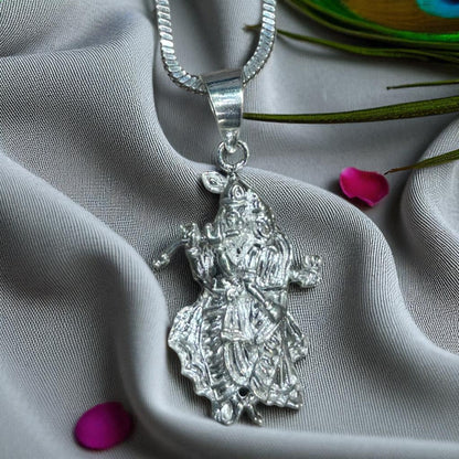 925 Pure Silver Radha Krishna Locket