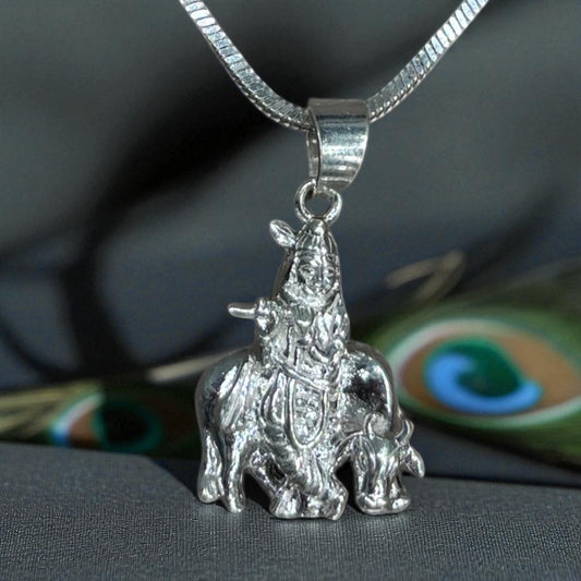 925 Pure Silver Krishna Locket