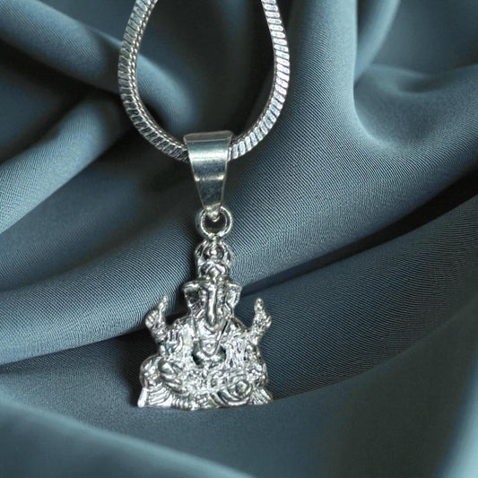 925 Pure Silver Ganesh Ji Locket